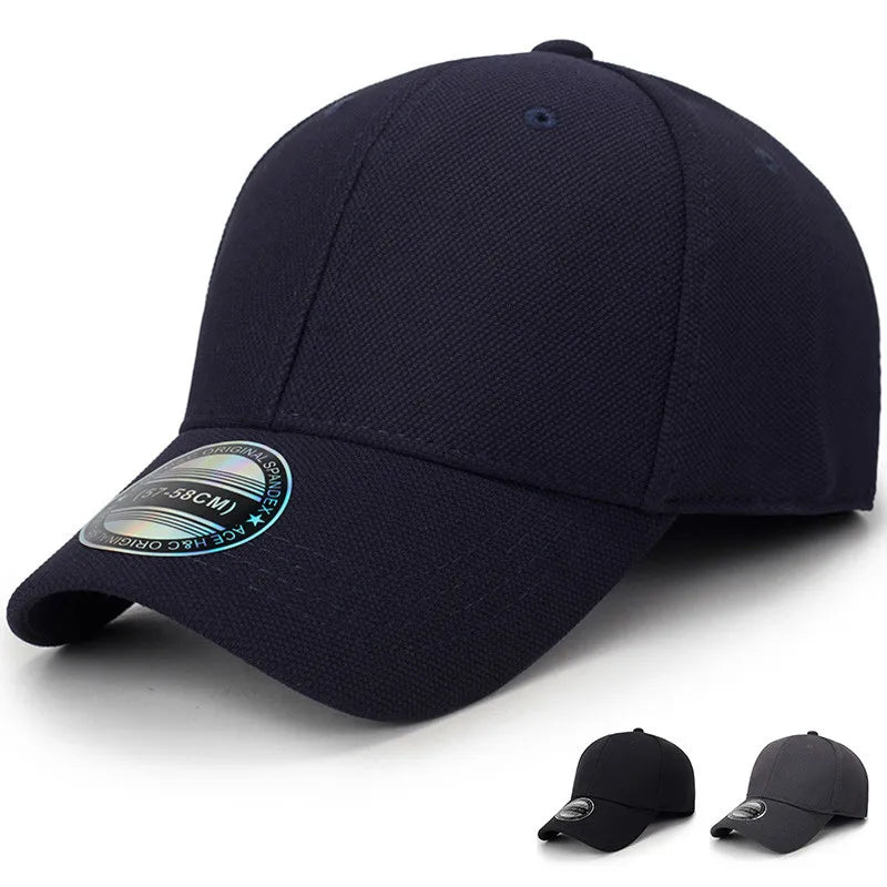COKK Cappellino da baseball da uomo, cappellini snapback, cappellini da uomo su misura, cappellino chiuso a tesa intera, cappellini da donna, gorras, cappellino da uomo in stile trucker, casquette, per attività all'aperto, nero