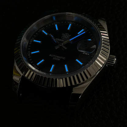 STEELDIVE Turquoise SD1933 Water Ghost Watch 200m Waterproof Sapphire Date NH35 Automatic Mechanical Watch with Bracelet