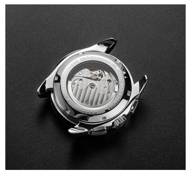 Men's Watch New Carnival Automatic Watches Men Business Mechanical Clock Leather Strap Waterproof Luxury Brand Clock