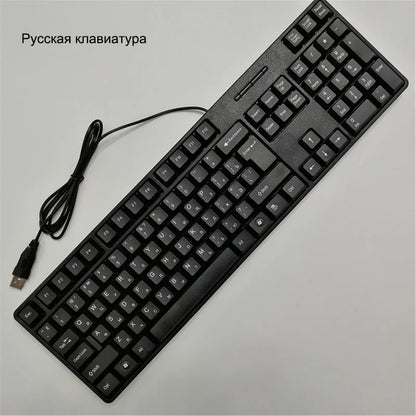 Keycap con lettere spagnole, francesi, russe e arabe per tastiera gaming USB cablata 104 tasti per computer