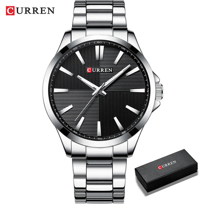 CURREN herenhorloge – Luxe model, waterdicht, militaire stijl, van roestvrij staal – Sportief polshorloge (ref. 8322)