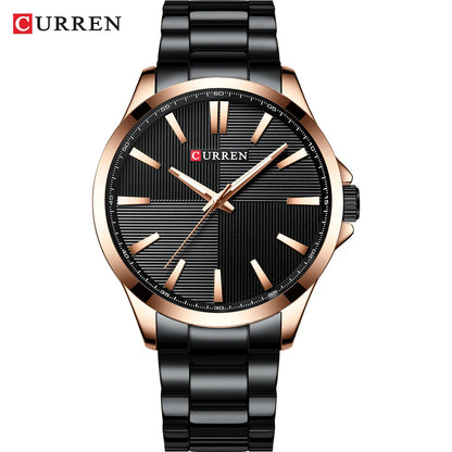 CURREN herenhorloge – Luxe model, waterdicht, militaire stijl, van roestvrij staal – Sportief polshorloge (ref. 8322)