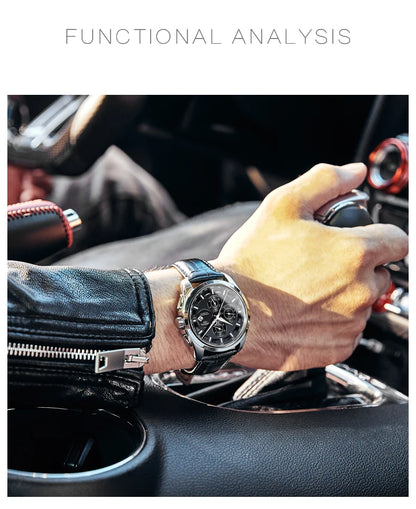 Men's Watch New Carnival Automatic Watches Men Business Mechanical Clock Leather Strap Waterproof Luxury Brand Clock