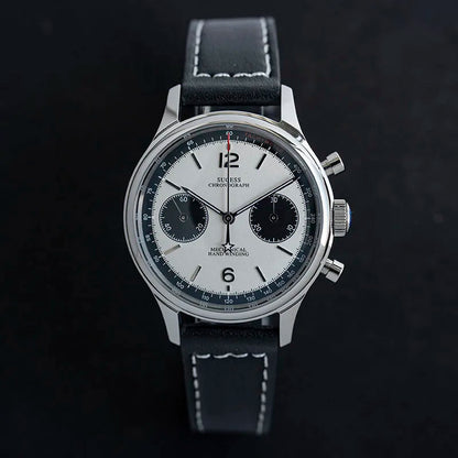 Sugess 1963 Pilot Watch Men Mechanical Chronograph Panda Wristwatch Air Force Sapphire Waterproof for Seagull Movement ST1901 v3
