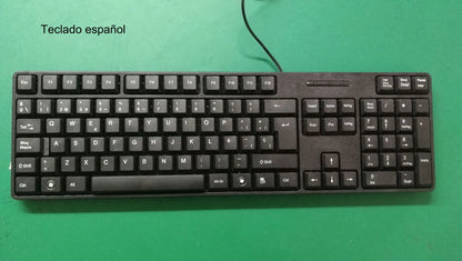 Keycap con lettere spagnole, francesi, russe e arabe per tastiera gaming USB cablata 104 tasti per computer