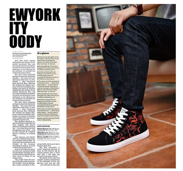 Scarpe casual da uomo per skateboard, sneakers alte sportive da uomo, scarpe outdoor traspiranti per camminata urbana, 48, Chaussure Homme 47