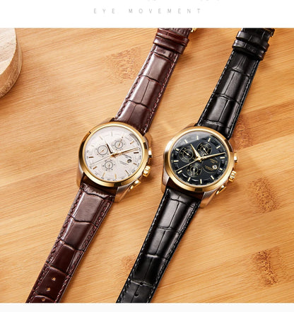 Men's Watch New Carnival Automatic Watches Men Business Mechanical Clock Leather Strap Waterproof Luxury Brand Clock