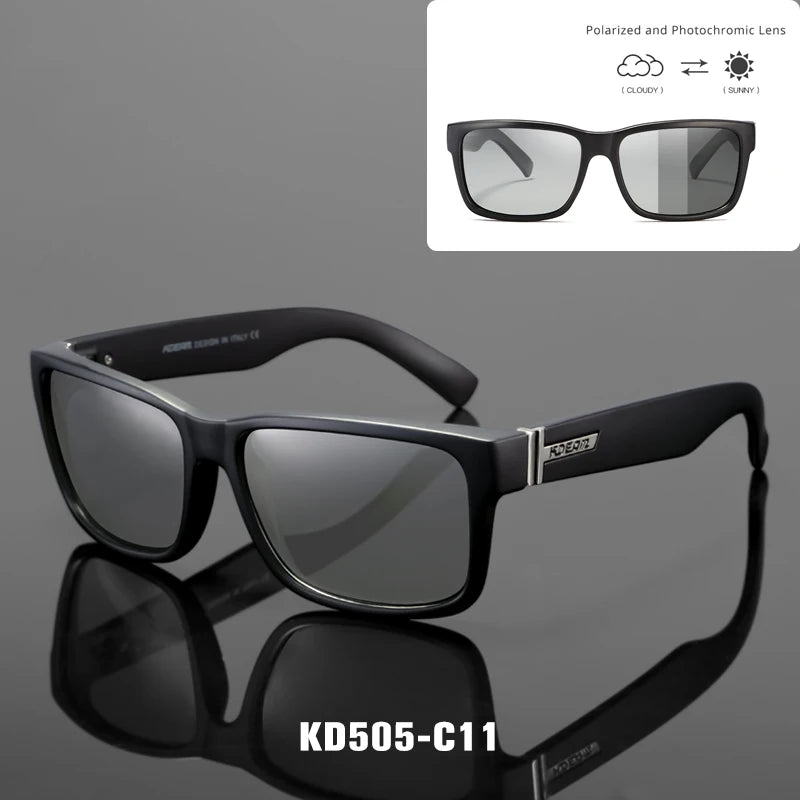 KDEAM Revamp Of Sport Men Sunglasses Polarized Shockingly Colors Sun Glasses Outdoor Driving Photochromic Sunglass With Box