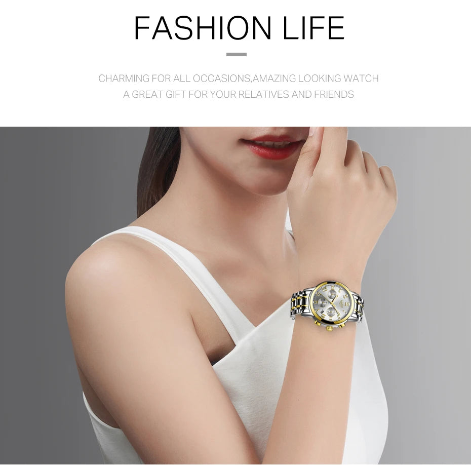 LIGE New Fashion Luxury Women Watch Waterproof Quartz Ladies Watches Business Steel Band Casual Bracelet Date Clock Wristwatches