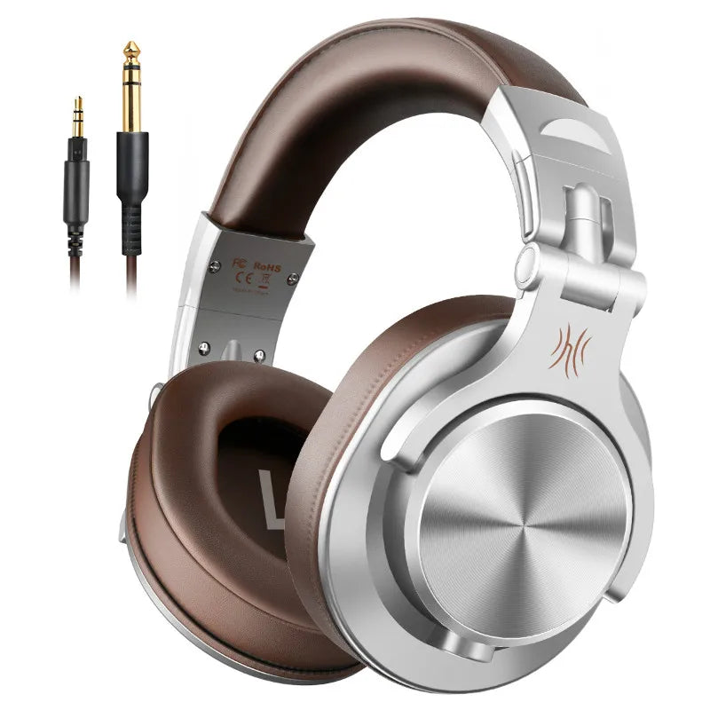 Auriculares OneOdio A71 con cable Over Ear HiFi Studio DJ con micrófono – Auriculares gaming de monitorización profesional con graves profundos