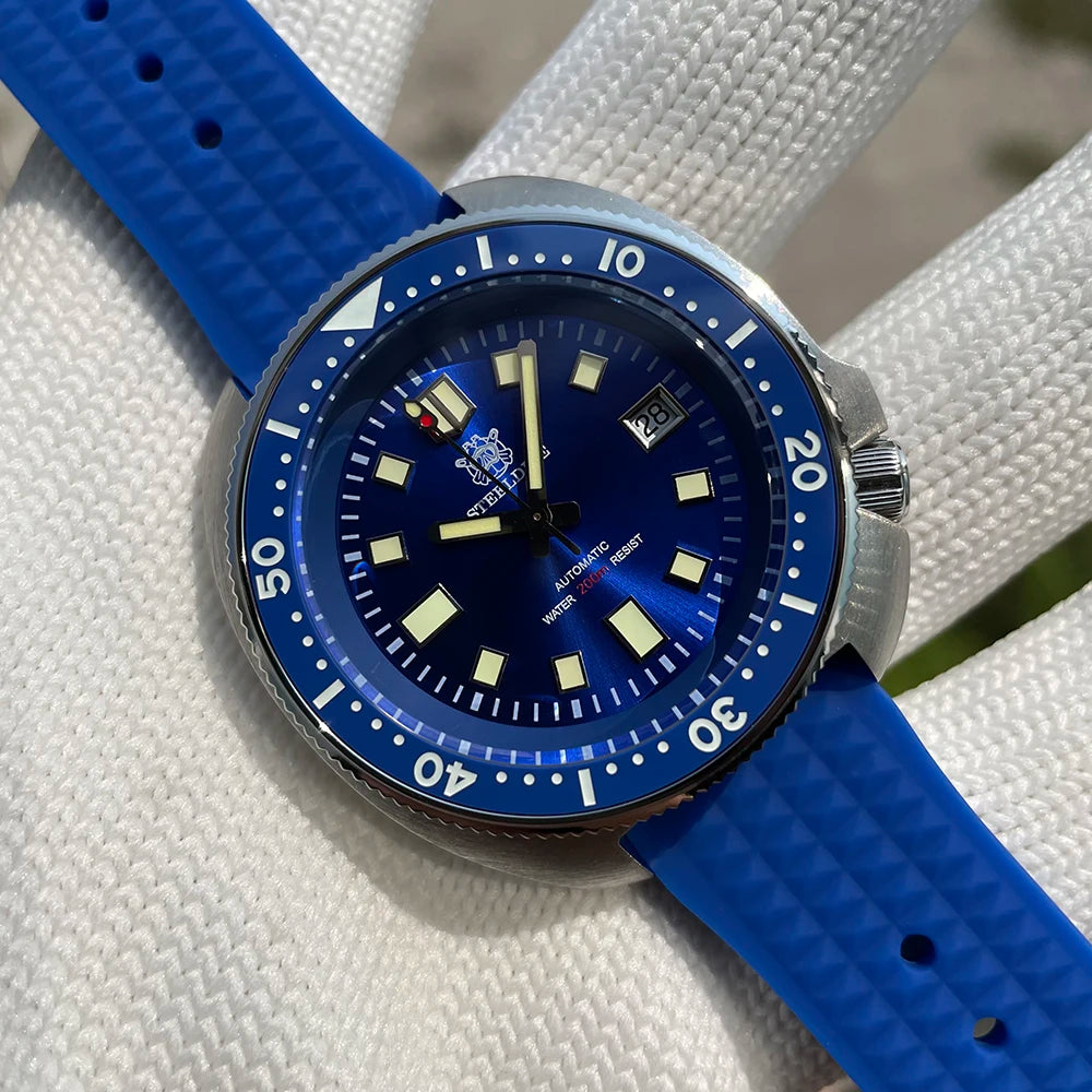 SD1970 New Arrival STEELDIVE Brand 20ATM Water Resistant Ceramic Bezel Insert Sapphire Glass NH35 Automatic Watch 6105 Turtle