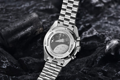 Orologio da uomo PAGANI DESIGN Planetary Series Saturn Light Tan al quarzo, cronografo Speed, vetro zaffiro AR, novità 2026