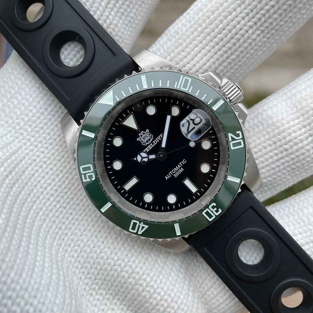 Steeldive Brand Watch SD1953 Water Ghost Diver Watch Men 300M Waterproof Sapphire Glass BGW9 Luminous NH35 Automatic Dive Watch
