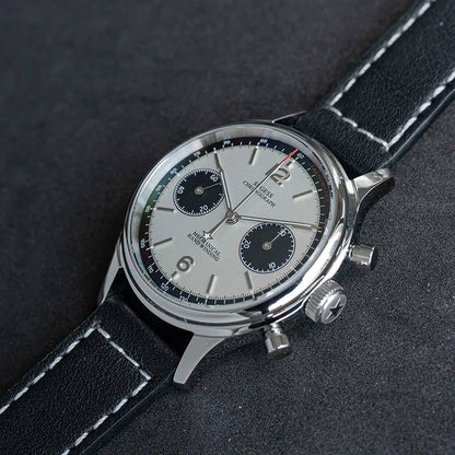 Sugess 1963 Pilot Watch Men Mechanical Chronograph Panda Wristwatch Air Force Sapphire Waterproof for Seagull Movement ST1901 v3