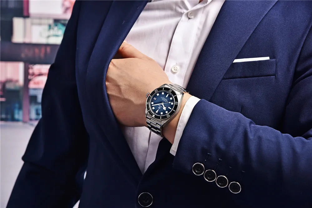 2026 New PAGANI DESIGN BB58 Luxury Automatic Mechanical Men Watch Sapphire Japan Movt Watch 316L All Steel Waterproof Man Watch