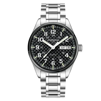 Switzerland Carnival Quartz Watch men 316 Stainless Steel Waterproof Calendar Luminous Military men Watches Reloj Hombre Montre