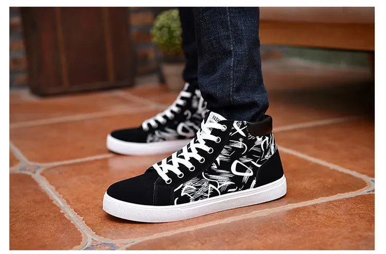 Scarpe casual da uomo per skateboard, sneakers alte sportive da uomo, scarpe outdoor traspiranti per camminata urbana, 48, Chaussure Homme 47