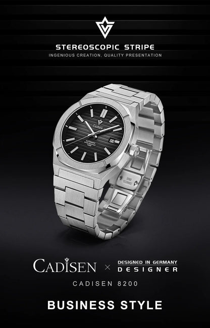 CADISEN Watch for Men Luxury Automatic Men Miyota 8215 Movement Sapphire Crystal 42mm Dial 100m Waterproof Wristwatches C8200