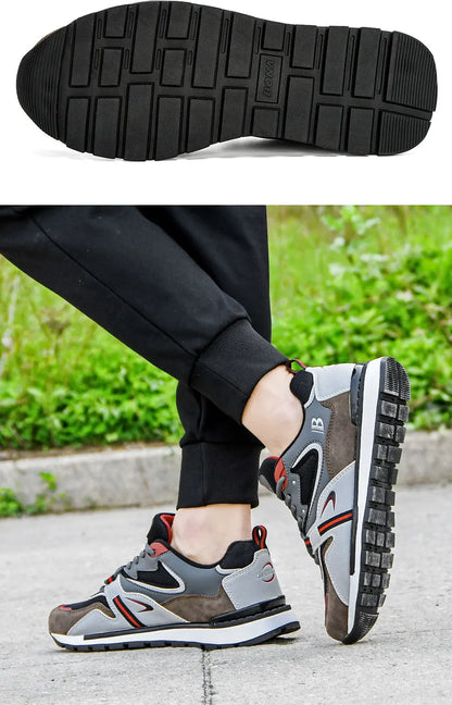BONA Novos Designers Sapatilhas Desportivas em Couro Action para Homem Sapatilhas de Corrida para Homem Calçado de Ténis Masculino Calçado de Caminhada Fitness Moderno