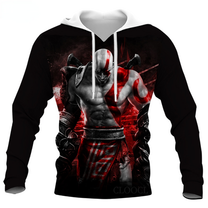 CLOOCL Fashion Game Kratos God of War 3D Full Printed Autumn Men Hoodie Unisex Long Sleeve Hooded Sweatshirt Harajuku Tracksuits