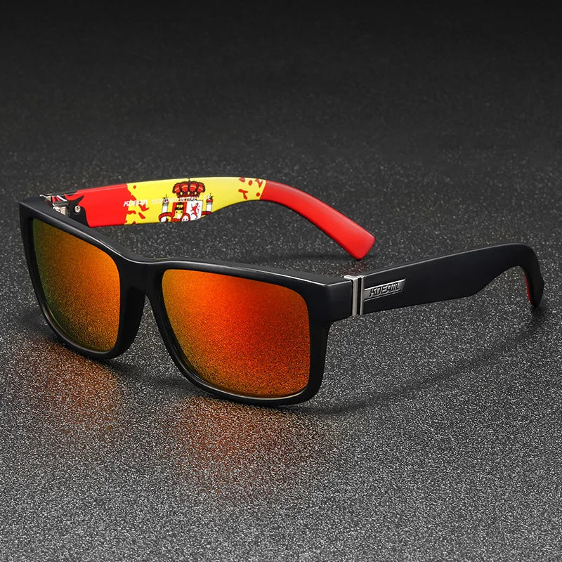 KDEAM Revamp Of Sport Men Sunglasses Polarized Shockingly Colors Sun Glasses Outdoor Driving Photochromic Sunglass With Box