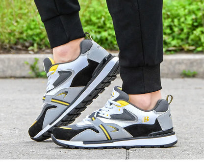 BONA Novos Designers Sapatilhas Desportivas em Couro Action para Homem Sapatilhas de Corrida para Homem Calçado de Ténis Masculino Calçado de Caminhada Fitness Moderno