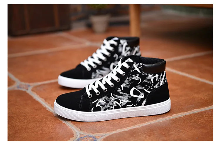 Scarpe casual da uomo per skateboard, sneakers alte sportive da uomo, scarpe outdoor traspiranti per camminata urbana, 48, Chaussure Homme 47
