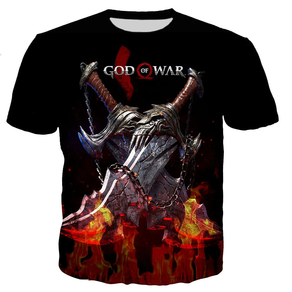God of War 3D Printed T-shirt Men Women 2021 New Fashion Cool Casual Short Sleeve Unisex Harajuku Style Streetwear Tee Tops
