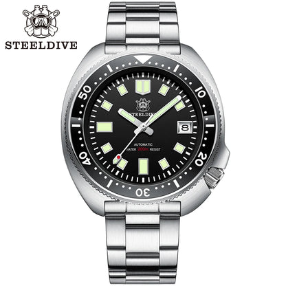 SD1970 New Arrival STEELDIVE Brand 20ATM Water Resistant Ceramic Bezel Insert Sapphire Glass NH35 Automatic Watch 6105 Turtle