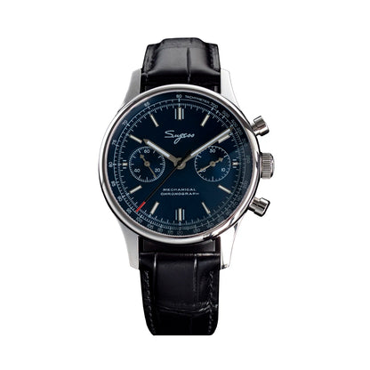 Sugess Panda 40 Pilot Chronograph Watch Men Air Force Sapphire Colors ST1901 Original Movement Mechanical Wristwatches Fashion