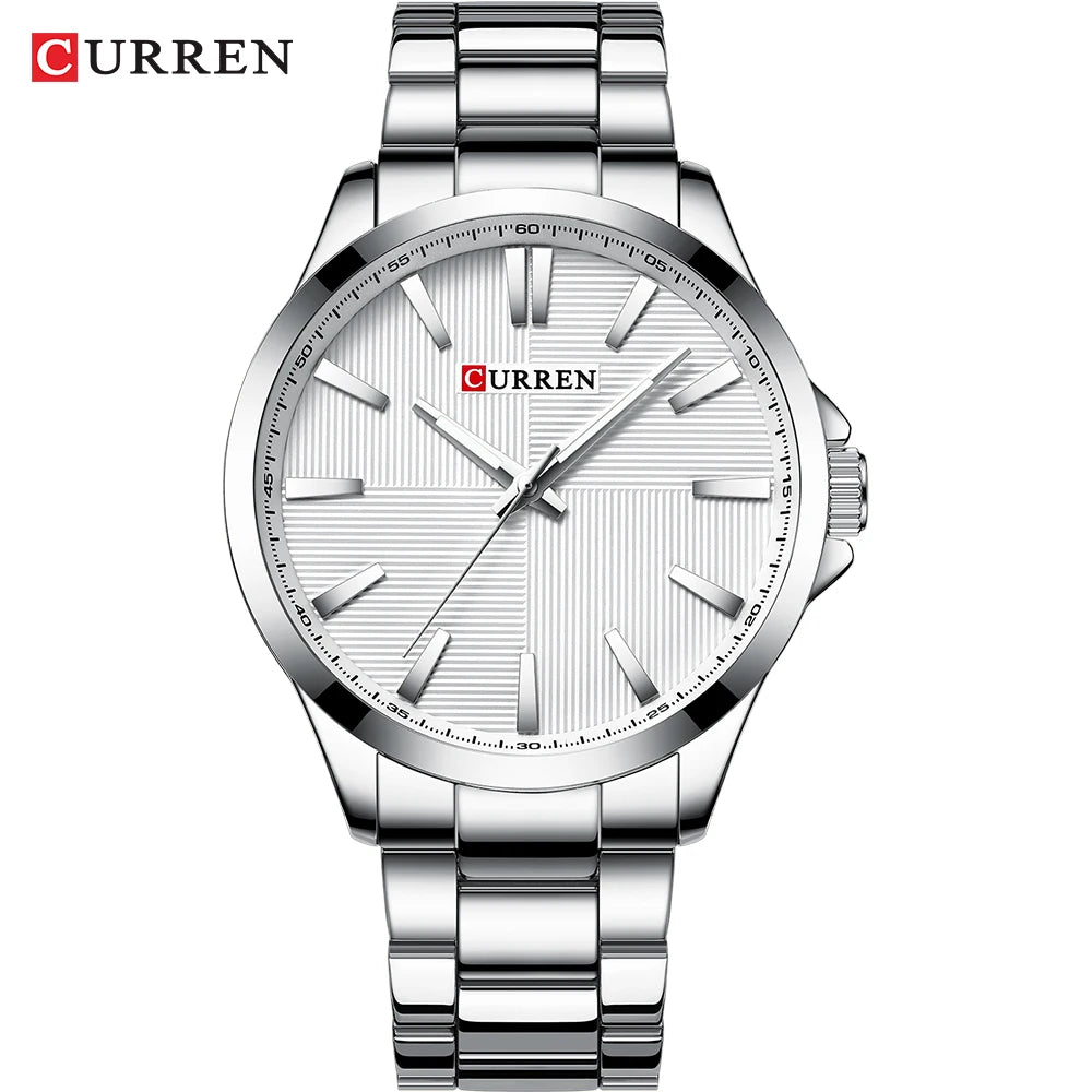 CURREN herenhorloge – Luxe model, waterdicht, militaire stijl, van roestvrij staal – Sportief polshorloge (ref. 8322)