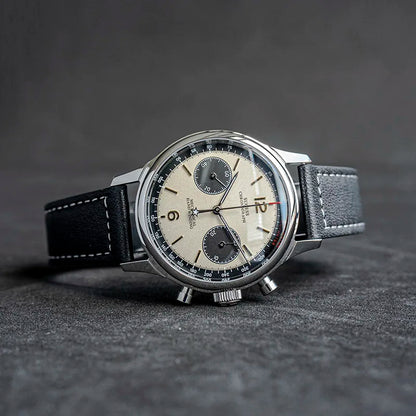Sugess 1963 Pilot Watch Men Mechanical Chronograph Panda Wristwatch Air Force Sapphire Waterproof for Seagull Movement ST1901 v3