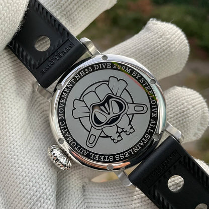 STEELDIVE SD1903 Big 46.5mm Steel Case C3 Luminous 200M Waterproof Sapphire Glass with AR Coating NH35 Mechanical Men Watches