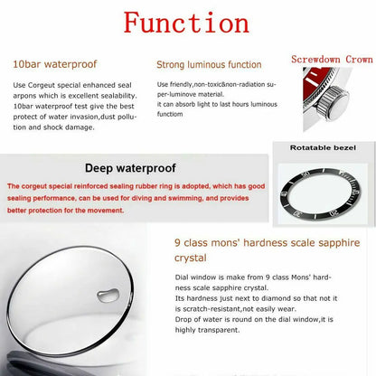 Luxury Customizable Logo Waterproof Japan nh35 Automatic Mechanical Wristwatch Full Steel Sapphire Men Watch Dress Male Clock