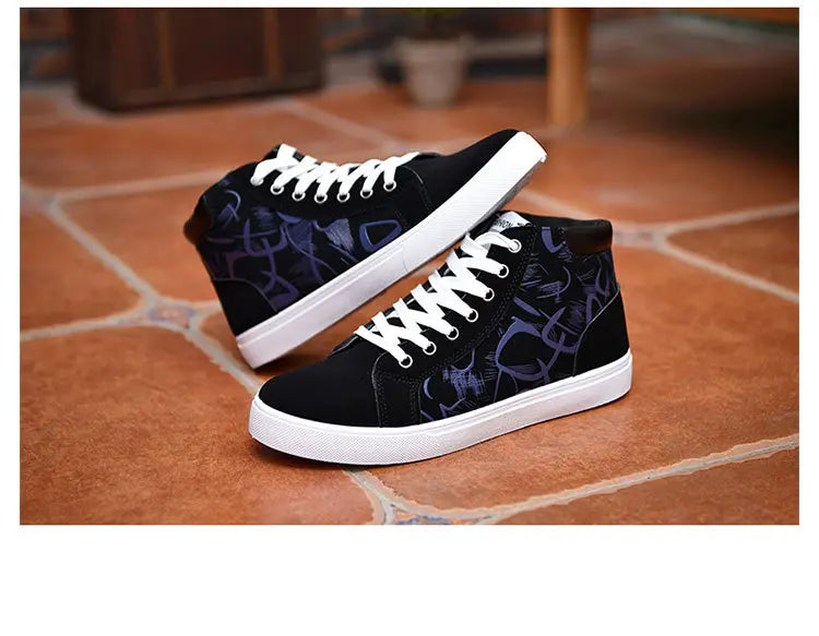 Scarpe casual da uomo per skateboard, sneakers alte sportive da uomo, scarpe outdoor traspiranti per camminata urbana, 48, Chaussure Homme 47