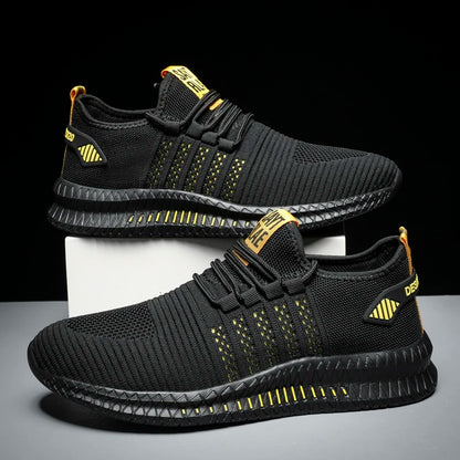 Baskets légères à la mode pour hommes, chaussures décontractées respirantes, chaussures de marche à lacets
