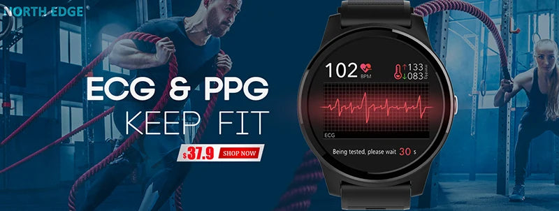 Stainless steel Men Quartz Watch Dive Sport Watches Waterproof 200M Analog Digital Watch Altimeter Barometer Compass NORTH EDGE