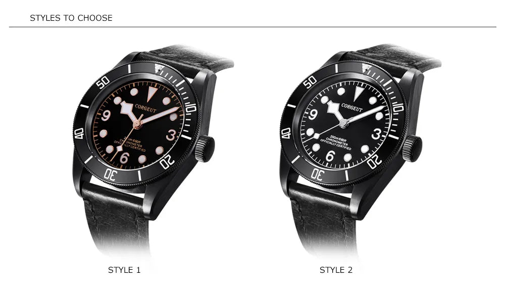 Luxury NH35A Corgeut 41mm Automatic Men Watch PVD Case Sapphire Military Male 10BAR wim Watches Luminous Mechanical WristWatches