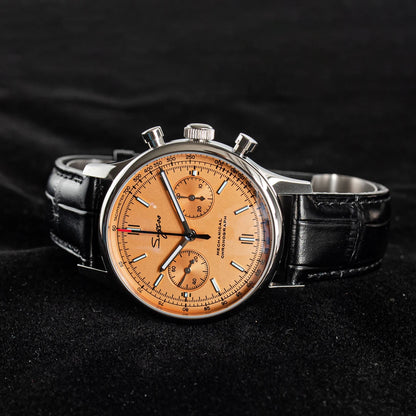 Sugess Panda 40 Pilot Chronograph Watch Men Air Force Sapphire Colors ST1901 Original Movement Mechanical Wristwatches Fashion