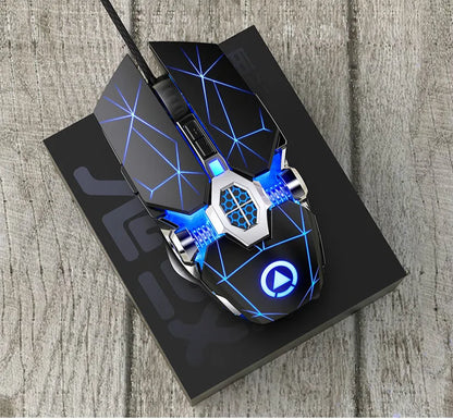 Rato Gaming Profissional Novo 3200dpi 7 Botões Retroiluminado Rato para Computador com Suporte para Definição de Macros Mecânico com Fio Silencioso