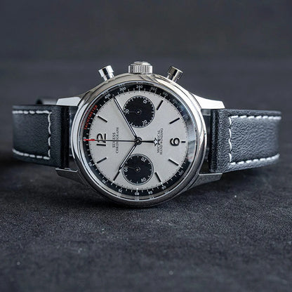 Sugess 1963 Pilot Watch Men Mechanical Chronograph Panda Wristwatch Air Force Sapphire Waterproof for Seagull Movement ST1901 v3