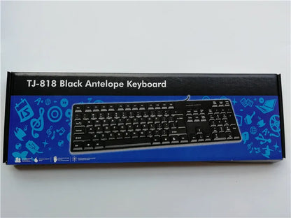 Keycap con lettere spagnole, francesi, russe e arabe per tastiera gaming USB cablata 104 tasti per computer