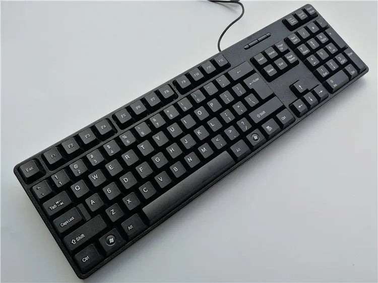 Keycap con lettere spagnole, francesi, russe e arabe per tastiera gaming USB cablata 104 tasti per computer