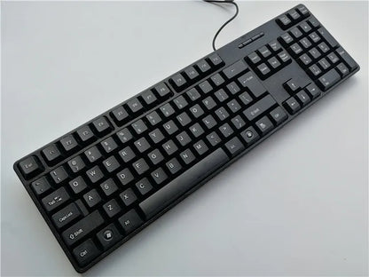 Keycap con lettere spagnole, francesi, russe e arabe per tastiera gaming USB cablata 104 tasti per computer
