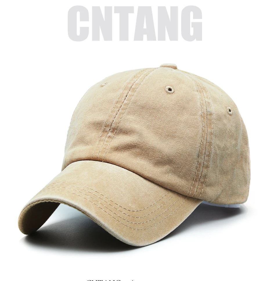 CNTANG Șapcă de baseball clasică și casual pentru bărbați, de primăvară-vară, șepci simple pentru femei, din bumbac, cu clapă rabatabilă, marcă unisex