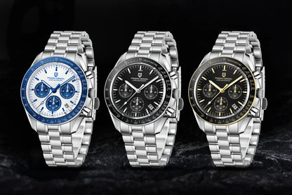 PAGANI DESIGN 2026 New V6 Moon Watches Men Luxury Quartz Watch For Men Speed Sport Chronograph AR Sapphire crystal Wristwatch