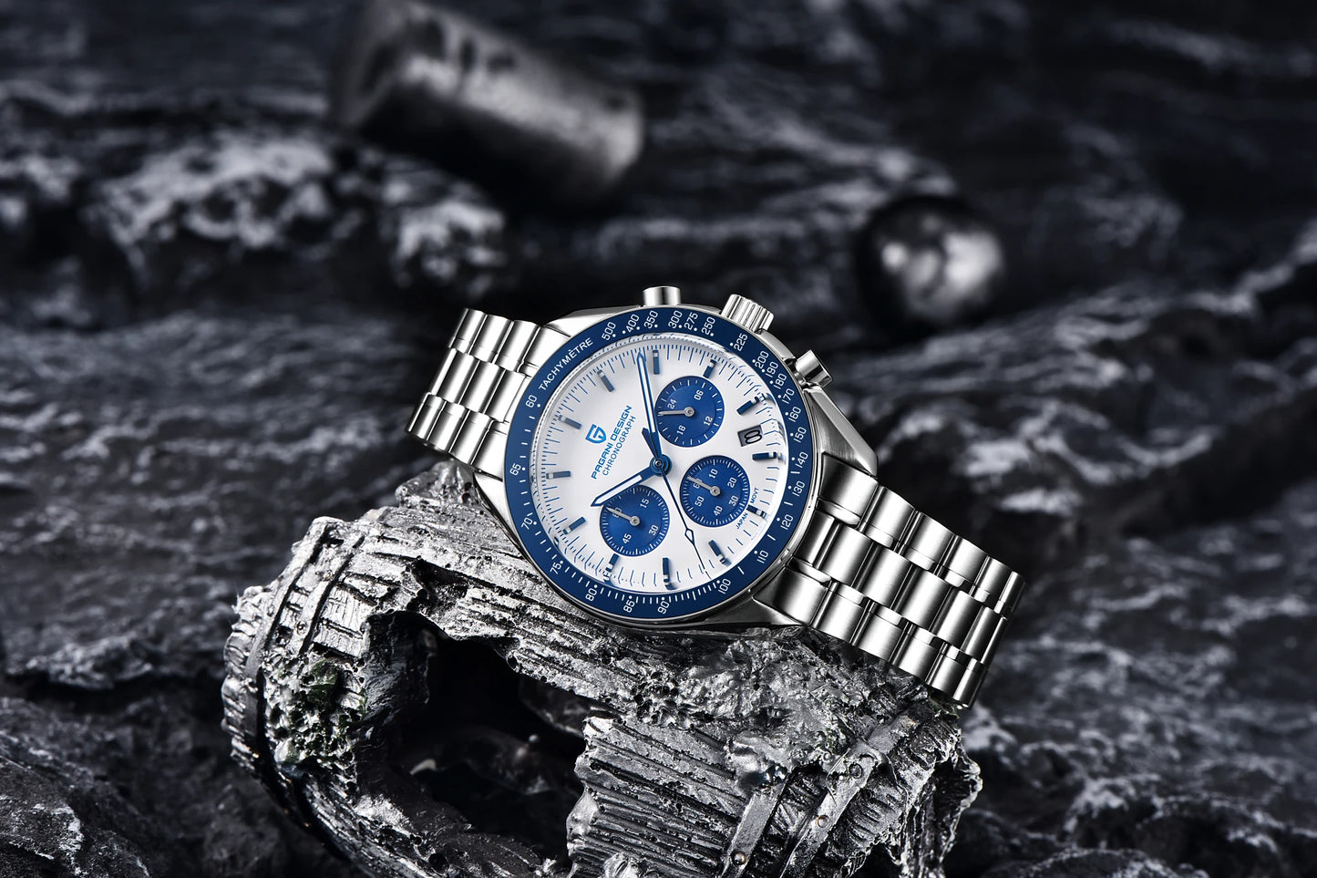 PAGANI DESIGN 2026 New V6 Moon Watches Men Luxury Quartz Watch For Men Speed Sport Chronograph AR Sapphire crystal Wristwatch