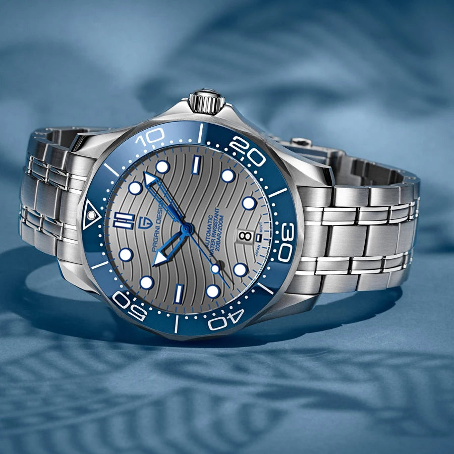 2026 New PAGANI DESIGN Wave Men Mechanical watch Luxury Automatic Watch for men NH35 Sapphire crystal Dive wristwatch clock man
