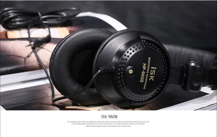 New ISK HP-960B Headband Headphone Studio Monitor Dynamic Stereo DJ Headphones HD Headset Noise Isolating Earphone