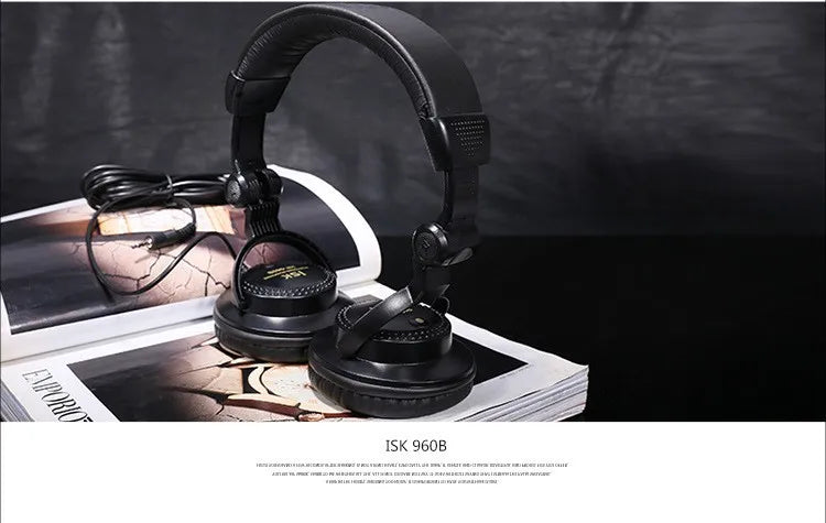 New ISK HP-960B Headband Headphone Studio Monitor Dynamic Stereo DJ Headphones HD Headset Noise Isolating Earphone